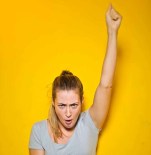 photo of a woman holding an ipad