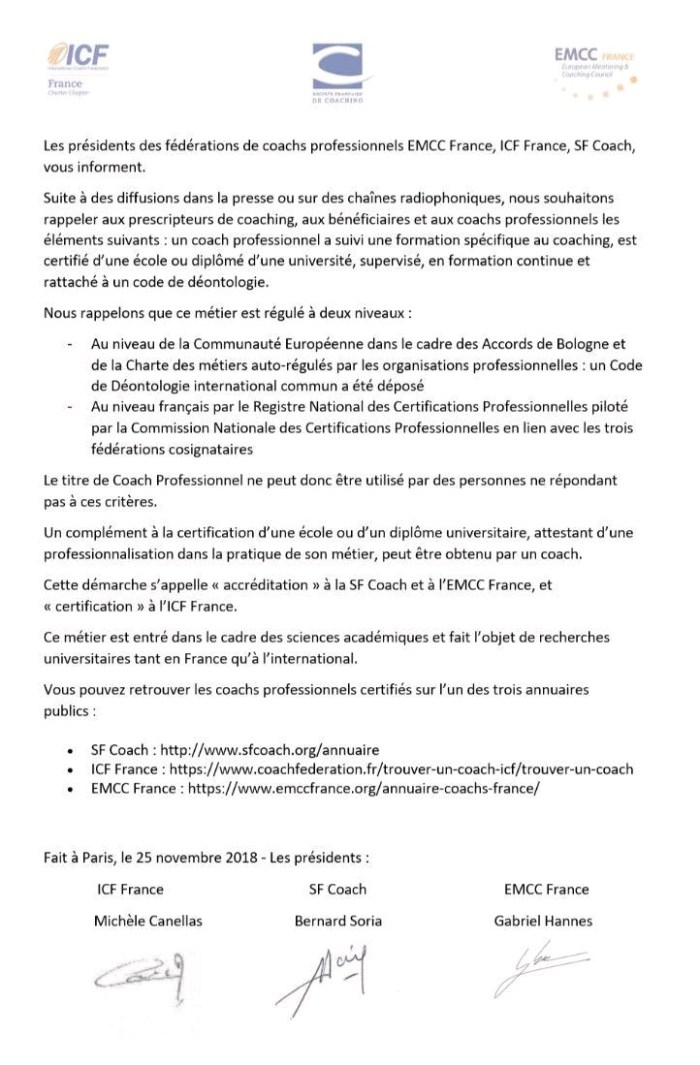 DéclarationICF, SFC, EMCC