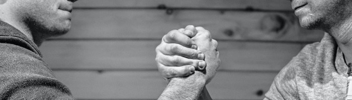 black and white people bar men